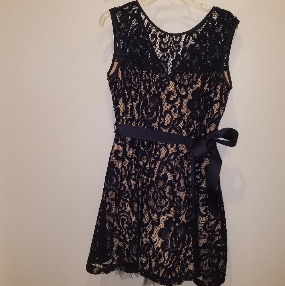 Navy lace dress